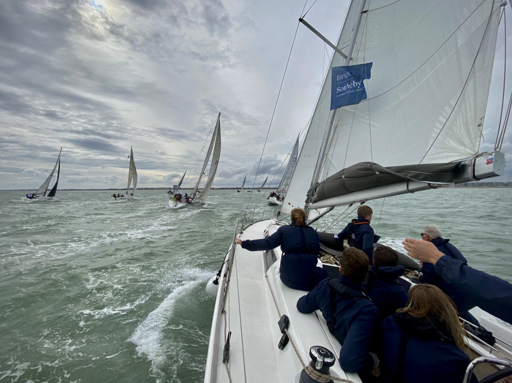 The Sotheby's International Realty team during the sailing race between real estate leaders of the Belgian real estate market organized by FlexiSailing